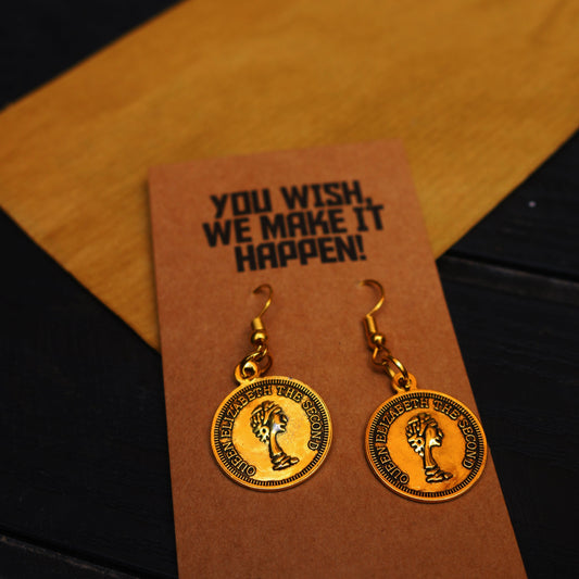 Gold Pound Earrings